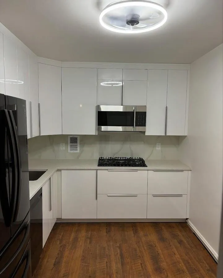Renovated kitchen with quartz countertops in Livingston